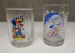 Disney World Mcdonalds 2000 Celebration Drinking Glasses Cups 25th Anniversary - Imagen 1 de 6