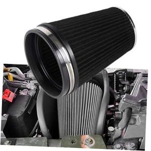 10" Length, ID 152mm Air Filter, Inlet 6" Air Flange: ID 6" - 150 mm black - Picture 1 of 7