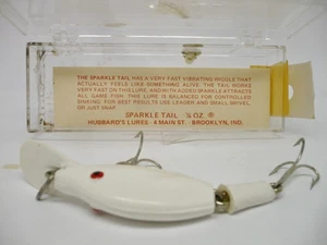 Vintage Fishing Lure New in Box Hubbard's Lures Sparkle Tail #7 Solid White - Picture 1 of 6