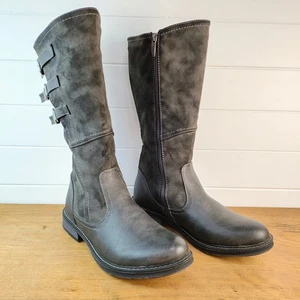 Patrizia Spring Step Dercetis Warm Gray Lined Tall Boots Women's 10.5 - 11 EU 42 - Picture 1 of 18