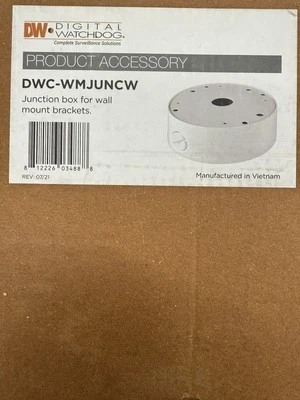 NIB Digital Watchdog DWC-WMJUNCW Junction Box Wall Mount Brackets