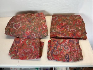 4 pc Ralph Lauren GALAHAD Full/ Double Sheet set Sateen Vintage Paisley - Picture 1 of 7