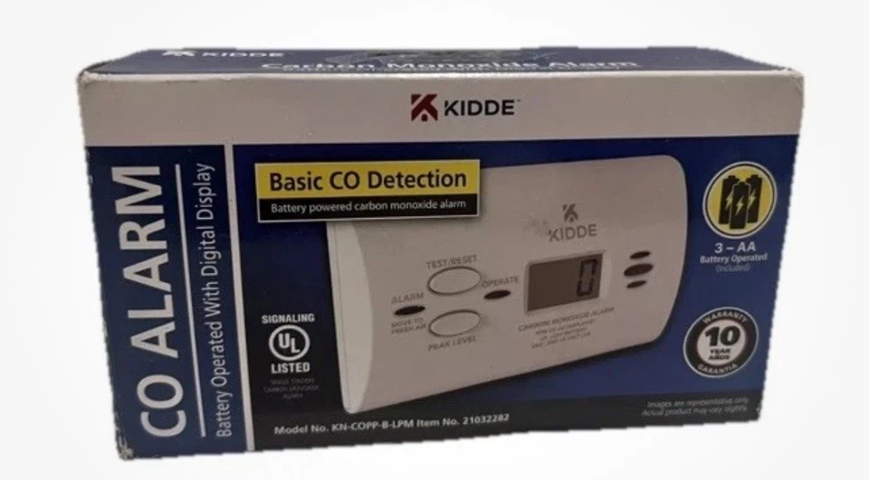 Kidde Basic Detector co Alarme KN-COPP-B-LPM (C12-2) CAIXA ABERTA Novo B6 - Imagem 1 de 4