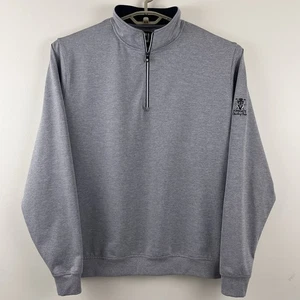 FootJoy Golf Sweater Mens L 1/4 Zip Gray Forsgate CC Wicking Stretch Pullover - Picture 1 of 6
