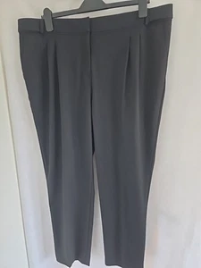 BNWT Next Ladies Black Textured Tailored Trousers With Pockets Size 18 Long - Picture 1 of 9