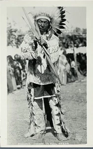 RPPC Postcard Sicangu Lakota man Rosebud Reservation in South Dakota - Picture 1 of 3