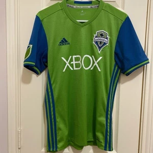 Seattle Sounders FC Xbox MLS Adidas Green 2016 Soccer Jersey Mens Size S READ - Picture 1 of 7