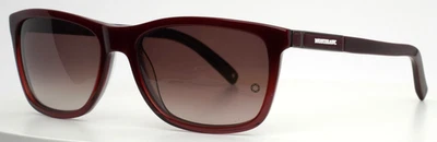 Gafas de sol rectangulares Montblanc MB461S 69T borgoña desvanecida para hombre 58-17-140 B:40 Foto 1 de 4