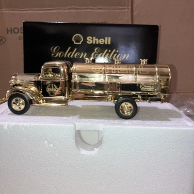 First Gear 1937 Chevrolet Shell Tanker Truck, Golden Edition diecast model Rare! - Image 1 of 4