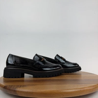 Nuevo Mocasín Mujer Paul Verde Carmelo Negro Charol Plataforma Penny Talla 7.5 Foto 1 de 4