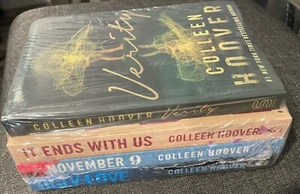 Colleen Hoover Book Set (4) "Verity, It Ends w/ Us, Nov. 9, Ugly Love" - Picture 1 of 5
