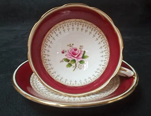 ❤ Juego de tazas y platillos Paragon HELENE rosa flotante - Imagen 1 de 9