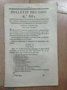 BULLETIN DES LOIS 1824 N°661, Ordonnances N°16647 à N°16699 E.O. ARMEE CORSE - Imagen 1 de 1