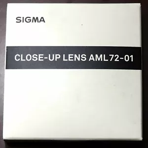 BRAND NEW BOXED CLOSE-UP BLACK SIGMA MaCRO LENS AML 72-01 w/MANUAL MADE in JAPAN - Picture 1 of 6
