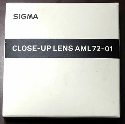 BRAND NEW BOXED CLOSE-UP BLACK SIGMA MaCRO LENS AML 72-01 w/MANUAL MADE in JAPAN - Image 1 of 4