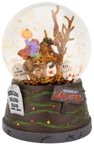 Globo de nieve Halloween Tree Buddees hueco con temática de otoño jinete sin cabeza - Imagen 1 de 7