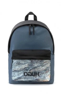 Hugo Boss Marble-print Backpack Nylon-gabardine Unisex - Image 1 of 4