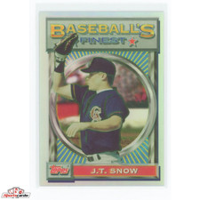 1993 Topps Finest J.T. Snow Refractor #156 California Angels