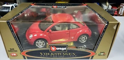BBURAGO ESCALA 1/18 COLECCIÓN ORO 1998 VOLKSWAGEN NUEVO ESCARABAJO ROJO COD.3342 Foto 1 de 4