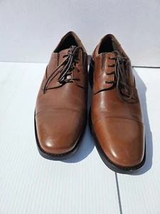 Johnston & Murphy Lancaster Cap Toe Tan Leather Oxfords Men’s Shoe - Picture 1 of 6