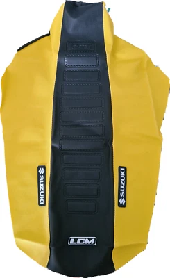 *Cubierta de asiento ultragrip para Suzuki dr350 dr 350 amarillo negro, todos los años** Foto 1 de 4