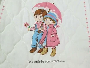 9 Nine Vtg Quilt Squares 8x8" Blue Pink Quilted Fabric Panel Craft Girl Boy - Picture 1 of 10