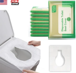Toilet Seat Covers Paper Flushable, 120Pcs Travel Disposable Toilet Seat Covers - Picture 1 of 8