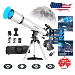 80mm Aperture Portable Telescope - 24-180X Magnification with Carrying Bag - Picture 1 of 9