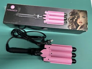 Triple 3 Barrel Ceramic Hair Crimper Iron Curling Curler Waver  - Picture 1 of 3