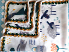 Couverture bébé polaire avec crochet bord ANIMAUX DE FERME 30 x 38