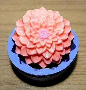 silicone dahlia flower soap mold big flower candle mould homemade - Picture 1 of 7