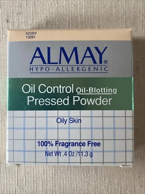 ALMAY HYPO-ALLERGENIC Oil Control Pressed POWDER Oily Skin 13281 IVORY NIB - Image 1 of 4
