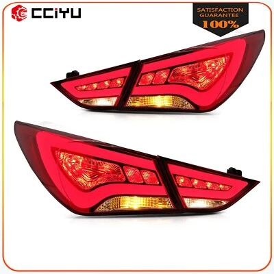 Full LED Taillights For 2011-2014 Hyundai Sonata Rear Brake Tail Lights Lamp - Image 1 of 4