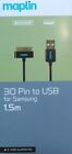 30 PIN AUF USB 2.0 Kabel für Samsung 1.5M Maplin Laden und Datenübertragung Synchronisierung