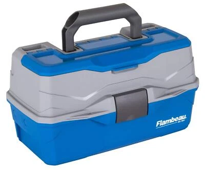 Flambeau Outdoors 6382TB 2-Tray - Classic Tray Tackle Box - Blue/Gray - Image 1 of 4