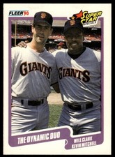 1990 Fleer Baseball Card Will Clark/Kevin Mitchell San Francisco Giants #637