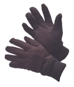 48 PAIRS PREMIUM COTTON BROWN JERSEY WORK GLOVES 9 OZ LARGE MAN SIZE - Picture 1 of 1
