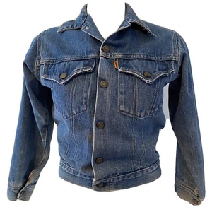 Vintage Levi’s Orange Tab Denim Jean Jacket Boys Girls Size 14 - Picture 1 of 9