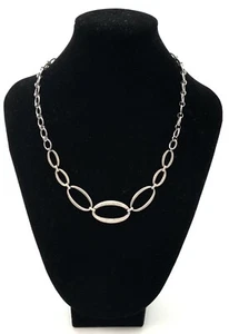 Judith Jack 133861 Oval Link Chain Necklace W. Swarovski Crystals $225 - Picture 1 of 3