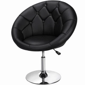 Adjustable Swivel Round Tufted Modern Accent Vanity Salon Chairs Bar Pub Stools - Picture 1 of 9