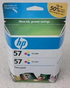 Paquete combinado de cartuchos de tinta originales HP 57 57 C9320FN NUEVOS OEM SELLADOS  - Imagen 1 de 1