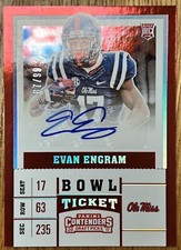 EVAN ENGRAM ~ 2017 Contenders Draft Picks Rookie “Bowl Ticket” Auto # 87/99 RC