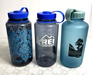 Qty 3 Nalgene Wide Mouth Water Bottles 32 oz 1000 ml REI Sequoia Kings Canyon NP - Picture 1 of 9