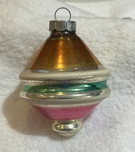Brite Lucido UFO Decorazione Natalizia Vintage Vetro Soffiato Metà Secolo MCM 3" - Foto 1 di 9
