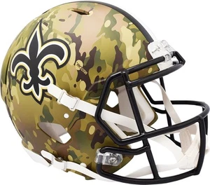 New Orleans Saints Camo Alternate Revolution Speed Authentic Football Helmet - Picture 1 of 1