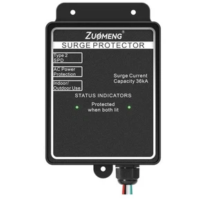 Protector contra sobretensiones para toda la casa clasificado 36.000 amperios IP66 impermeable 120 V/240 V Zuomeng - Imagen 1 de 7