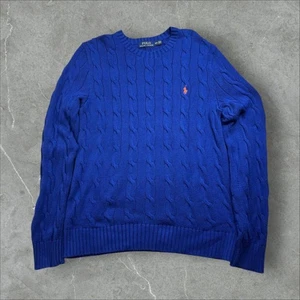 Vintage 90s (90s) Polo Ralph Lauren Sweater in Blue M - Picture 1 of 6