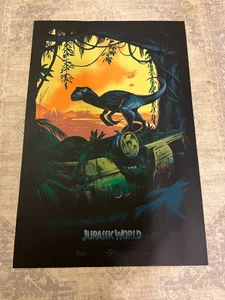 Jurassic World Mondo poster litho Comic Con Mark Englert RARE Production Sample - Picture 1 of 2