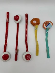 Vintage Baby Pacifinder Pacifier Clip Lot Paci-keeper Sports Love Daddy Grandma - Picture 1 of 9