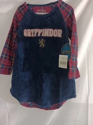 Camisón de Harry Potter a Cuadros Azul Difuso para Niñas Gryffindor Camisa para Dormir Talla XS 4 5 Foto 1 de 4